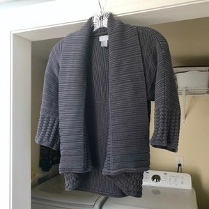 ❤️ H&M XS Open-Front Dark Grey Cardigan